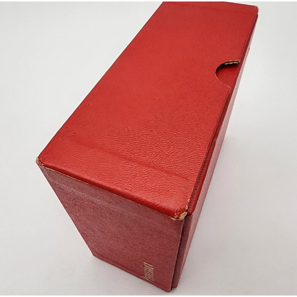 Vtg 1960s Girard-Perregaux Red Gold Presentation Clamshell Watch Box & Documents - Picture 3 of 16